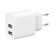 Зарядний пристрій Gembird 2 USB-A 5V/2.4A (12W) white (TA-UC-2A12-01)