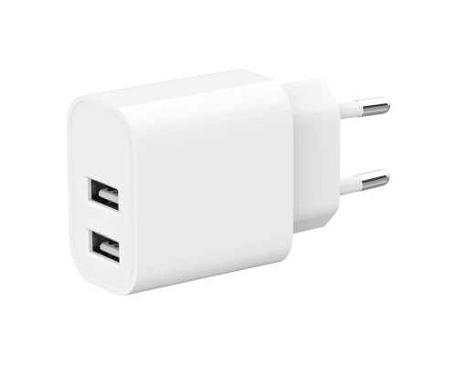 Зарядний пристрій Gembird 2 USB-A 5V/2.4A (12W) white (TA-UC-2A12-01)