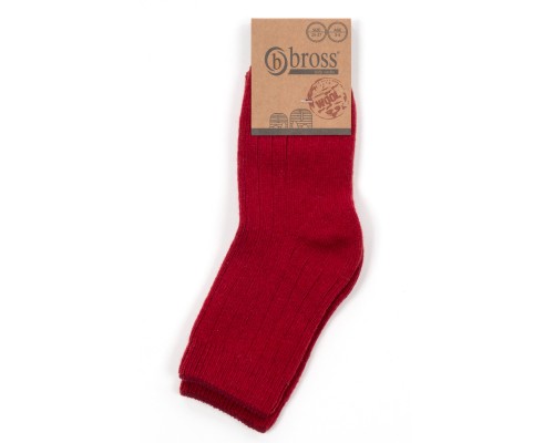 Шкарпетки дитячі Bross теплі у рубчик (3692-3-5-red)