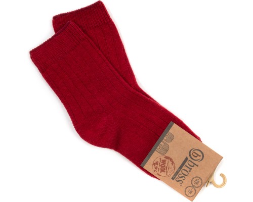 Шкарпетки дитячі Bross теплі у рубчик (3692-3-5-red)