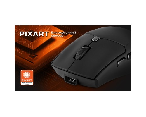 Мишка REAL-EL RM-460W Wireless/Bluetooth Black (EL123200048)