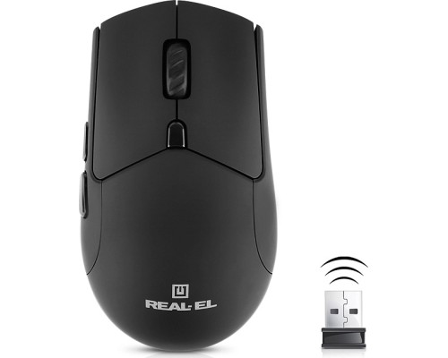 Мишка REAL-EL RM-460W Wireless/Bluetooth Black (EL123200048)