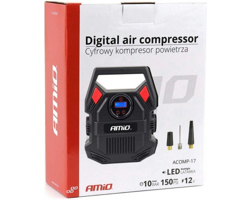 Автомобільний компресор AMiO 12V ACOMP-17 (02642)