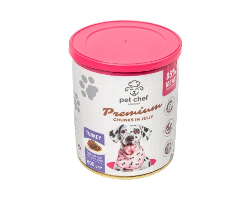 Вологий корм для собак Pet Chef З індичкою 800 г (4820255193670)