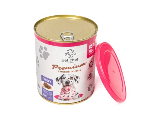 Вологий корм для собак Pet Chef З індичкою 800 г (4820255193670)