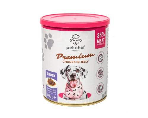 Вологий корм для собак Pet Chef З індичкою 800 г (4820255193670)