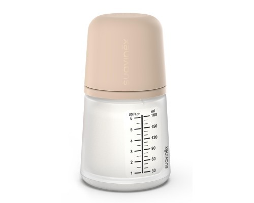 Пляшечка для годування Suavinex Zero. Zero Beige 180 мл, повільний потік (308413)