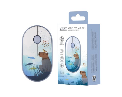 Мишка 2E MF300 CAPYBARASWIM Silent Wireless/Bluetooth Blue (2E-MF300WCAPIBARABL)