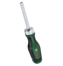 Викрутка Bosch з тріскачкою, 12 насадок, руків''я PC+ABS+TPR , 207мм, сталь CrV (1.600.A03.2V0)