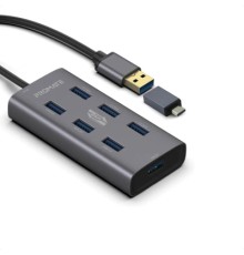 Концентратор Promate USB Hub 7 ports ezhub-7.grey (ezhub-7.grey)
