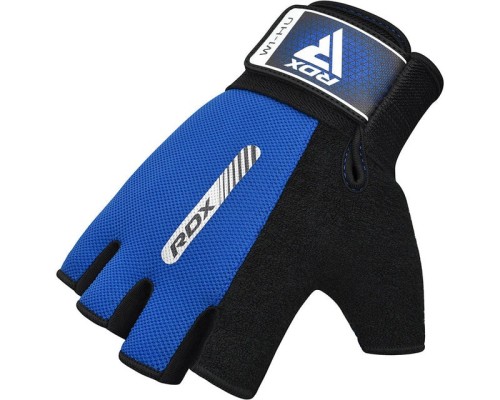Рукавички для фітнесу RDX W1 Half Blue Plus S (WGA-W1HU-S+)
