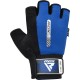 Рукавички для фітнесу RDX W1 Half Blue Plus S (WGA-W1HU-S+)