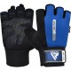Рукавички для фітнесу RDX W1 Half Blue Plus S (WGA-W1HU-S+)