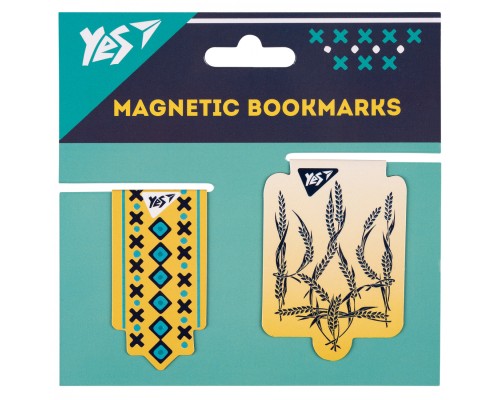 Закладки для книг Yes магнітні Ukraine, 2шт (708123)