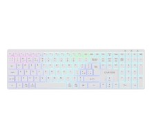Клавіатура Canyon HKB-W11 Slim Dual Mode Wireless/Bluetooth RGB UA White (CNS-HBTK11W)