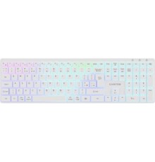 Клавіатура Canyon HKB-W11 Slim Dual Mode Wireless/Bluetooth RGB UA White (CNS-HBTK11W)