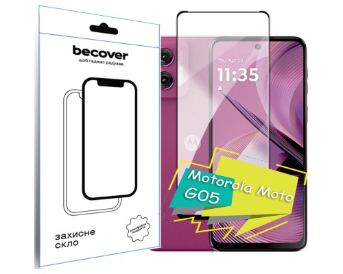 Скло захисне BeCover Motorola Moto G05 Black (713413)