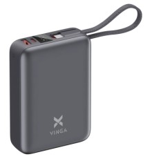 Батарея універсальна Vinga 20000 mAh 45W Display Cable (VPBB2045C)