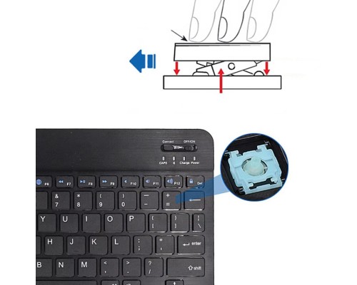 Клавіатура BeCover (245х150 мм) Bluetooth UA Black (713405)