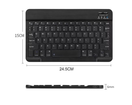 Клавіатура BeCover (245х150 мм) Bluetooth UA Black (713405)