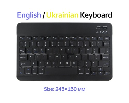 Клавіатура BeCover (245х150 мм) Bluetooth UA Black (713405)