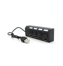 Концентратор Voltronic USB 2.0 to 4xUSB with switches black (YT-HWS4HS-B)
