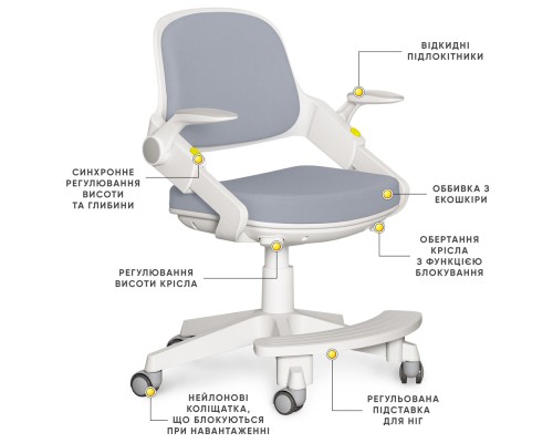 Дитяче крісло Mealux Vivo Dark Blue (Y-618 KBL)