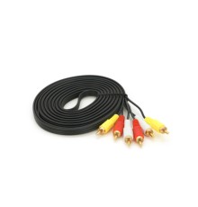 Кабель мультимедійний 3xRCA M to 3xRCA M 5.0m black Voltronic (YT-3хRCA(M)/3хRCA(M)-5.0G)