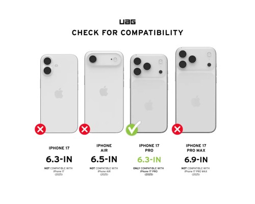 Чохол до мобільного телефона UAG iPhone 17 Pro Essential Armor MagSafe Ash (114540113131)