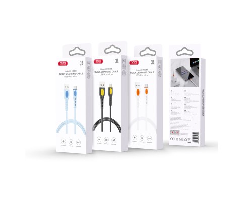 Дата кабель USB 2.0 AM to Micro 5P 1.0m black XO (NB280_M_Black)