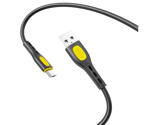 Дата кабель USB 2.0 AM to Micro 5P 1.0m black XO (NB280_M_Black)
