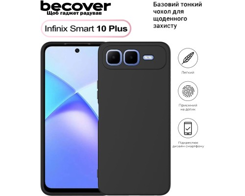 Чохол до мобільного телефона BeCover Silicone Infinix Smart 10 Plus (X6725B) Black (713764)