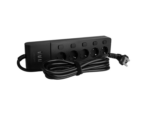 Мережевий фільтр живлення Patron SP1653-USB (EXT-PN-SP-1653-USB)