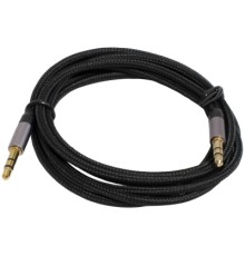 Кабель мультимедійний 3.5mm M to 3.5mm M 1.2m black Patron (CAB-PN-MUL-J-J-12)