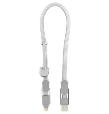Дата кабель 6in1 inCharge XL 0.3m white Rolling Square (XLS02R)