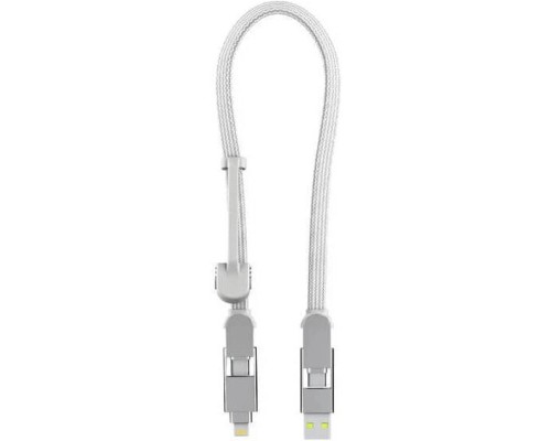 Дата кабель 6in1 inCharge XL 0.3m white Rolling Square (XLS02R)