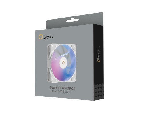 Кулер до корпусу OCYPUS BETA F12 WH ARGB REVERSE BLADE (BETA-F12-WH1AM01X-GL)