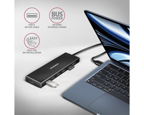 Концентратор AXAGON USB 3.1 to 7xUSB 3.0 black (HUE-F7A)