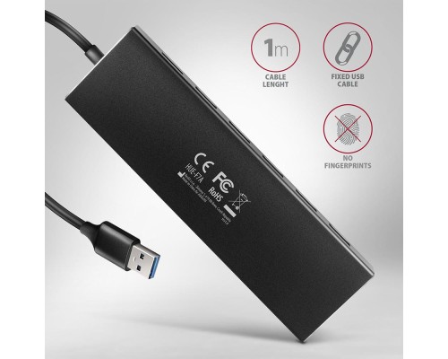 Концентратор AXAGON USB 3.1 to 7xUSB 3.0 black (HUE-F7A)