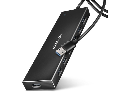 Концентратор AXAGON USB 3.1 to 7xUSB 3.0 black (HUE-F7A)