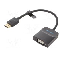 Перехідник HDMI to VGA Converter 0.15M Black VENTION (42154)