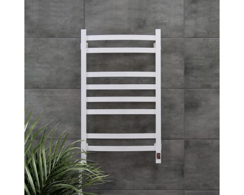 Сушарка для рушників Navin Avalon, 800х480 , таймер-регулятор, сталь, білий, ліве підключення (12-103153-4880)