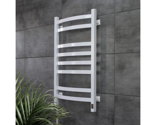 Сушарка для рушників Navin Avalon, 800х480 , таймер-регулятор, сталь, білий, ліве підключення (12-103153-4880)