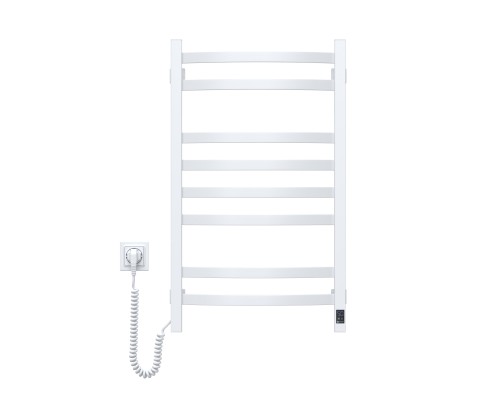 Сушарка для рушників Navin Avalon, 800х480 , таймер-регулятор, сталь, білий, ліве підключення (12-103153-4880)