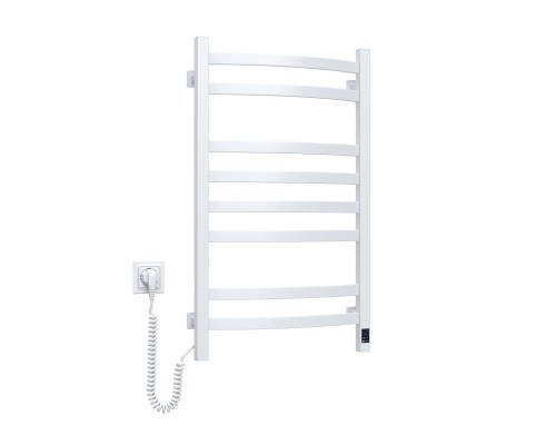 Сушарка для рушників Navin Avalon, 800х480 , таймер-регулятор, сталь, білий, ліве підключення (12-103153-4880)