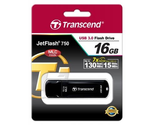 USB флеш накопичувач Transcend 16GB JetFlash MLC USB 3.0 (TS16GJF750K)