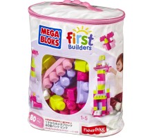 Конструктор Mega Bloks рожевий у мішку 80 деталей (DCH62)