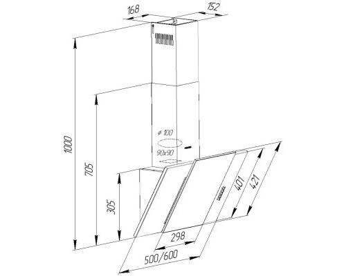 Витяжка кухонна Pyramida KZ 50 WH