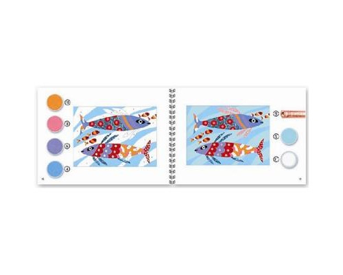 Набір для творчості Djeco Рисование песком и блестками Радужные рыбки (DJ08661)