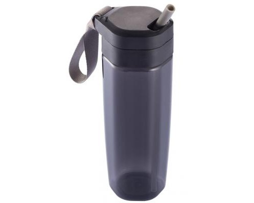 Пляшка для води XD Modo с трубочкой черная (P436.041)